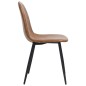 vidaXL Sedie da pranzo 2 pz 45x54,5x87 cm Marrone Lucido in Similpelle vidaXL Sedie da pranzo 2 pz 45x54,5x87 cm Marrone Lucido in Similpelle