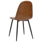 vidaXL Sedie da pranzo 2 pz 45x54,5x87 cm Marrone Lucido in Similpelle vidaXL Sedie da pranzo 2 pz 45x54,5x87 cm Marrone Lucido in Similpelle