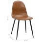 vidaXL Sedie da pranzo 2 pz 45x54,5x87 cm Marrone Lucido in Similpelle vidaXL Sedie da pranzo 2 pz 45x54,5x87 cm Marrone Lucido in Similpelle