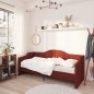 vidaXL Dormeuse con Presa USB Rosso Vino in Tessuto 90x200 cm vidaXL Dormeuse con Presa USB Rosso Vino in Tessuto 90x200 cm