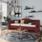 vidaXL Dormeuse con Presa USB Rosso Vino in Tessuto 90x200 cm vidaXL Dormeuse con Presa USB Rosso Vino in Tessuto 90x200 cm