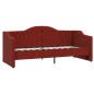 vidaXL Dormeuse con Presa USB Rosso Vino in Tessuto 90x200 cm vidaXL Dormeuse con Presa USB Rosso Vino in Tessuto 90x200 cm