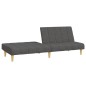 vidaXL Divano Letto a 2 Posti Grigio Scuro in Tessuto vidaXL Divano Letto a 2 Posti Grigio Scuro in Tessuto
