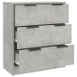 Credenza Grigio Cemento 60x30x70 cm in Legno Multistrato Credenza Grigio Cemento 60x30x70 cm in Legno Multistrato