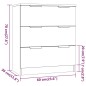Credenza Grigio Cemento 60x30x70 cm in Legno Multistrato Credenza Grigio Cemento 60x30x70 cm in Legno Multistrato