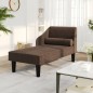 vidaXL Sdraio con Capezzale Marrone Scuro in Tessuto vidaXL Sdraio con Capezzale Marrone Scuro in Tessuto