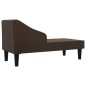 vidaXL Sdraio con Capezzale Marrone Scuro in Tessuto vidaXL Sdraio con Capezzale Marrone Scuro in Tessuto