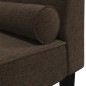 vidaXL Sdraio con Capezzale Marrone Scuro in Tessuto vidaXL Sdraio con Capezzale Marrone Scuro in Tessuto