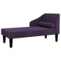 vidaXL Sdraio con Capezzale Viola in Tessuto