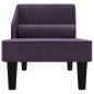 vidaXL Sdraio con Capezzale Viola in Tessuto