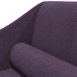 vidaXL Sdraio con Capezzale Viola in Tessuto