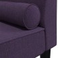vidaXL Sdraio con Capezzale Viola in Tessuto