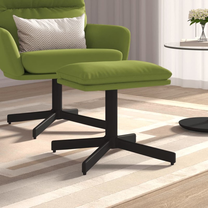 vidaXL Poggiapiedi Verde Chiaro 60x60x36 cm in Velluto vidaXL Poggiapiedi Verde Chiaro 60x60x36 cm in Velluto