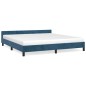 vidaXL Giroletto con Testiera Blu Scuro 160x200 cm in Velluto