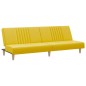 vidaXL Divano Letto Giallo Chiaro in Tessuto vidaXL Divano Letto Giallo Chiaro in Tessuto