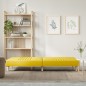 vidaXL Divano Letto Giallo Chiaro in Tessuto vidaXL Divano Letto Giallo Chiaro in Tessuto
