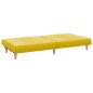 vidaXL Divano Letto Giallo Chiaro in Tessuto vidaXL Divano Letto Giallo Chiaro in Tessuto