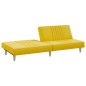 vidaXL Divano Letto Giallo Chiaro in Tessuto vidaXL Divano Letto Giallo Chiaro in Tessuto