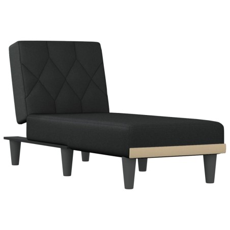 vidaXL Chaise Longue in Tessuto Nero