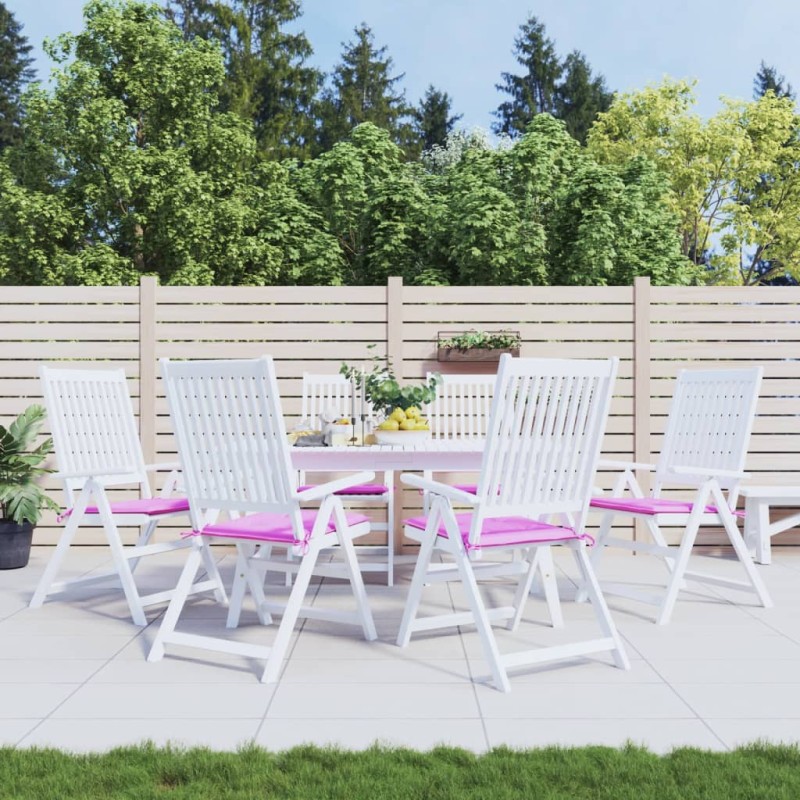 vidaXL Cuscini per Sedia 6 pz Rosa 40x40x3 cm in Tessuto
