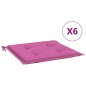 vidaXL Cuscini per Sedia 6 pz Rosa 40x40x3 cm in Tessuto