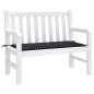 vidaXL Cuscino Panca Giardino a Quadri Nero 100x50x3 cm Tessuto Oxford