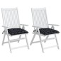vidaXL Cuscini per Sedia 2pz Motivo a Quadri Nero 40x40x7 cm Tessuto