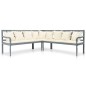 vidaXL Set Divani da Giardino 4 pz in Massello di Acacia Grigio Bianco