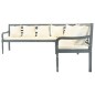 vidaXL Set Divani da Giardino 4 pz in Massello di Acacia Grigio Bianco