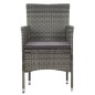 vidaXL Set Mobili da Pranzo per Giardino 5pz Grigio Polyrattan e Vetro vidaXL Set Mobili da Pranzo per Giardino 5pz Grigio Polyrattan e Vetro