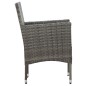 vidaXL Set Mobili da Pranzo per Giardino 5pz Grigio Polyrattan e Vetro vidaXL Set Mobili da Pranzo per Giardino 5pz Grigio Polyrattan e Vetro