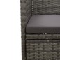 vidaXL Set Mobili da Pranzo per Giardino 5pz Grigio Polyrattan e Vetro vidaXL Set Mobili da Pranzo per Giardino 5pz Grigio Polyrattan e Vetro
