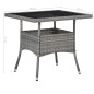 vidaXL Set Mobili da Pranzo per Giardino 5pz Grigio Polyrattan e Vetro vidaXL Set Mobili da Pranzo per Giardino 5pz Grigio Polyrattan e Vetro