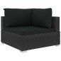 vidaXL Set Divani da Giardino 11 pz con Cuscini in Polyrattan Nero vidaXL Set Divani da Giardino 11 pz con Cuscini in Polyrattan Nero