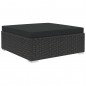 vidaXL Set Divani da Giardino 11 pz con Cuscini in Polyrattan Nero vidaXL Set Divani da Giardino 11 pz con Cuscini in Polyrattan Nero