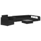 vidaXL Set Divani da Giardino 8 pz con Cuscini in Polyrattan Nero vidaXL Set Divani da Giardino 8 pz con Cuscini in Polyrattan Nero
