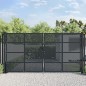 vidaXL Cancello Giardino Antracite 400x225 cm in Acciaio
