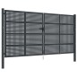 vidaXL Cancello Giardino Antracite 400x225 cm in Acciaio