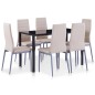 vidaXL Set da Pranzo 7 pz Cappuccino vidaXL Set da Pranzo 7 pz Cappuccino