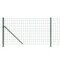 vidaXL Recinzione Metallica con Flangia Verde 1,1x25 m