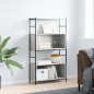 vidaXL Libreria Grigio Sonoma 80x30x145,5 cm Legno Multistrato e Ferro vidaXL Libreria Grigio Sonoma 80x30x145,5 cm Legno Multistrato e Ferro
