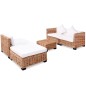 vidaXL Set Divano 14 pz in Rattan Naturale vidaXL Set Divano 14 pz in Rattan Naturale