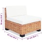 vidaXL Set Divano 14 pz in Rattan Naturale vidaXL Set Divano 14 pz in Rattan Naturale