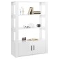 Credenza Bianco Lucido 80x30x119,5 cm in Legno Multistrato Credenza Bianco Lucido 80x30x119,5 cm in Legno Multistrato