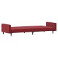 vidaXL Divano Letto a 2 Posti Rosso Vino in Velluto vidaXL Divano Letto a 2 Posti Rosso Vino in Velluto