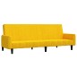 vidaXL Divano Letto a 2 Posti Giallo in Velluto vidaXL Divano Letto a 2 Posti Giallo in Velluto