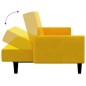 vidaXL Divano Letto a 2 Posti Giallo in Velluto vidaXL Divano Letto a 2 Posti Giallo in Velluto
