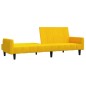 vidaXL Divano Letto a 2 Posti Giallo in Velluto vidaXL Divano Letto a 2 Posti Giallo in Velluto
