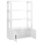 Credenza Bianco Lucido 80x30x119,5 cm in Legno Multistrato Credenza Bianco Lucido 80x30x119,5 cm in Legno Multistrato
