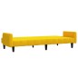 vidaXL Divano Letto a 2 Posti Giallo in Velluto vidaXL Divano Letto a 2 Posti Giallo in Velluto